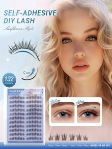 110 Clusters NAGARAKU Lashes Sunflower Fairy Manga Lash Cluster With Tweezer Long-Lasting Waterproof DIY Beginner Friendly Natural Anime Eyelashes Extension - View 6