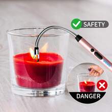 2/4/6 piazes Encendedor Eléctrico Recargable USB, Encendedor De Vela Electrónico, Vela De Plasma sin Llama, Encendedores Largos, Manguera, Estufa De Gas, Pistola De Encendido, Arco Para Acampar, Encendedor De Plasma Sin Llama Para El Hogar Y Acampar Al Aire Libre Y Para Velas Y Estufas De Gas - Rosa - Ver 5
