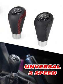 1pc Car Modification PU Leather 5-Speed Manual Gear Shift Knob - A - View 7