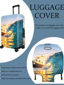 1PC / Flat Print Design / Luggage Cover (Only Luggage Cover, Not Including Luggage Case) / Suitable For 20 To 28 Inch Luggage / Made Of Thickened Fabric / Essential Accessory For Your Travel And Checked Luggage - Multicolor - View 27