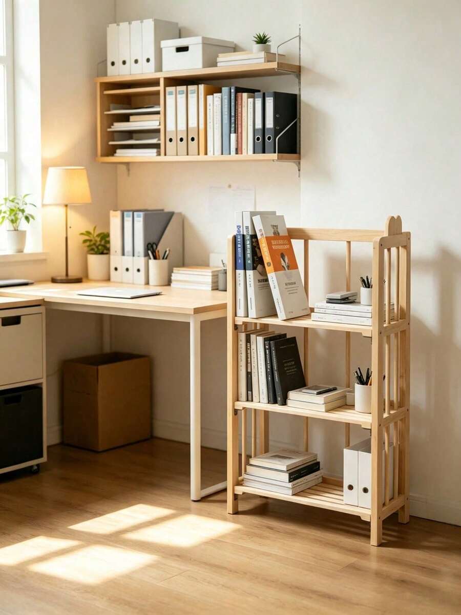 Cedar Bookshelf With Multiple Size Options. Compact And Space‑Saving, It Provides Layered Storage For Books And Sundries. Sturdy And Durable, Suitable For Both Desks And Countertops. - Multiple Specifications - View 1