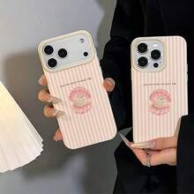 1件 TPU材質軟質防摔手機殼 貓咪條紋標語圖案 全包覆保護殼 適用 17 Pro Max/17/16 Pro Max/15/13/12/11/S20 FE/A15/S24/A55/Note 11/Note 12/Note 13 Pro - 白色 - 查看 5