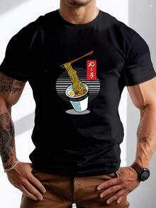 Men's Pure Cotton Short-Sleeve Crew Neck T-Shirt Casual Everyday Breathable Summer Relaxed Fit Basic Top - 黑色 - 查看 6