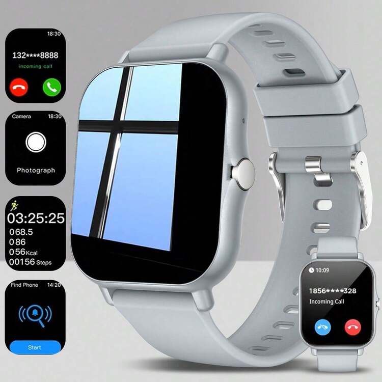 1.83 Inch HD Screen, Wireless Calling, Message Notification, Weather Forecast, Watch Face Wallpaper, Colorful Straps, Fashion Style, Best Gift, Ideal Gift For Friends, Party Gift, Holiday Gift - Multicolor - View 16