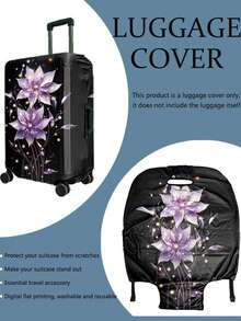 1PC / Flat Print Design / Luggage Cover (Only Luggage Cover, Not Including Luggage Case) / Suitable For 20 To 28 Inch Luggage / Made Of Thickened Fabric / Essential Accessory For Your Travel And Checked Luggage - Multicolor - View 18