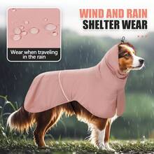 反光防水狗狗雨披 便攜可折疊寵物雨衣 附收納袋 中大型犬適用 - 彩色 - 查看 5