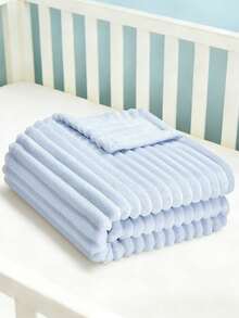 1pc Plaid Wool Baby Blanket, Super Soft Comfortable Fluffy Baby Blanket, Suitable For Baby Stroller Newborn Blanket, 30 X 40 Inches, - Multicolor - View 11