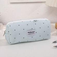 1 Buah Tas Alat Tulis Motif Polkadot Gaya Korea, Kotak Pensil Polos Motif Polkadot Sederhana, Tas Alat Tulis Praktis untuk Pelajar, Cocok untuk Kantor dan Belajar, Tempat Penyimpanan Pensil dan Pulpen - beraneka warna - View 11
