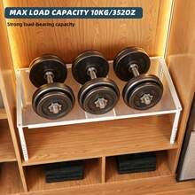 1 cái kệ lưu trữ tủ quần áo xếp chồng, ống kim loại + lưới nhựa, kệ ngăn tủ phong cách tối giản hiện đại, rỗng thoáng khí, thiết kế xếp chồng mở rộng tự do, chịu lực tốt, công cụ tiết kiệm không gian cho tủ quần áo và phòng ngủ - trắng - Xem 6