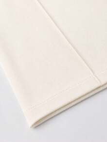 Apperloth A High Waist Solid Color Elastic Stitching Detail Casual Slim Fit Shorts, Suitable For Music Festivals, Weddings, And Daily Wear White Summer - White - View 7