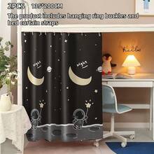 1pc Blackout Bed Curtain, Blackout Window Curtain Fabric, Bed Cover, Suitable For Student Dorms, Home, High School, University Privacy Blackout Curtain, Single Bed Applicable, Back To School Season, Bunk Bed Curtain - Multiple Styles - View 17