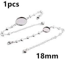 1 Piece 12-20mm Inner Size Crafts Stainless Steel Bangle Bracelet Cabochons Blank Base Tray Setting DIY Jewelry Making Accessories - Bracelet Display Stand - View 40