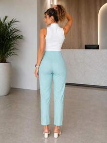 Women Pants - Mint Green - View 4