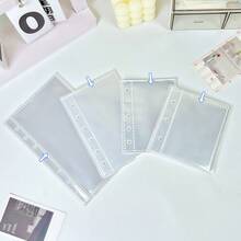A6/A7/A8 Size 10/20/30/40pcs Transparent Loose-Leaf Refill, Pocket-Style Loose-Leaf Card Page Storage Album Transparent PP Inner Pages, Photo Storage Album, Scrapbook Enthusiasts, Students, Study Room, Classroom, Studio, Back To School Season,Card Holder - Transparent - View 3