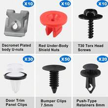 130Pcs Clips Fit  Fiesta Wheel Arch Splash Guard Shield Bumper Wing Lining - A - View 10