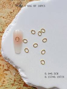 1 Pack Nail Art Alloy Decor Oval Spiral Metal 3D Embellishment - Multicolor - View 17