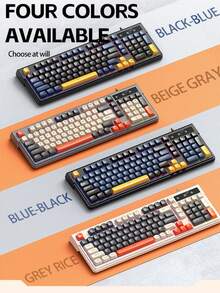 T-WOLF Keyboard Gaming Private Mold Illuminated Red Switch Tactile Wired Keyboard Universal Untuk Komputer Bisnis Kantor Keyboard Gaming Multi-Color Patchwork Keyboard - View 8