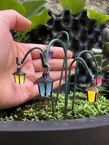 16pcs Mini Decorative Set, Glowing Mini Landscape, Mini Potted Plant Decor, Mini Party Crafts, Fairy Style Miniature Scene, Magic Garden Decoration, Halloween Decor, Fantasy Theme Design, Lightweight Exquisite Accessories, Home Decor And Accessories, Christmas Gift, Christmas, Halloween Home Decor - Multicolor - View 7