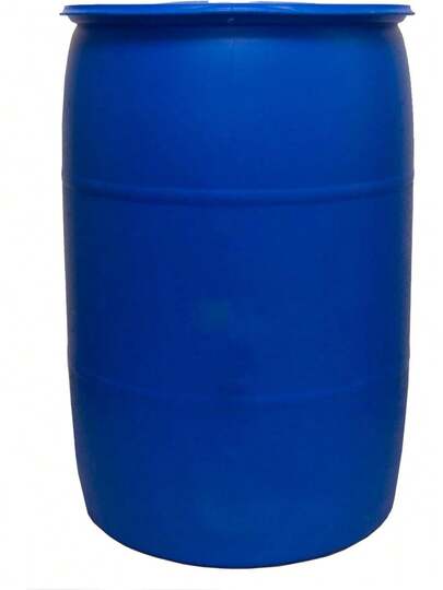 55 Gallon Plastic Drum Stackable Industrial Storage Barrel Heavy Duty Liquid Storage Container With Leakproof Lid Blue