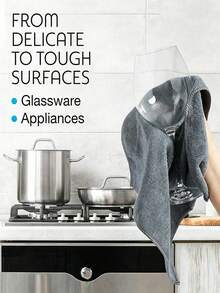 10/20/3/1pcs Multicolor Microfiber Cleaning Towels, Suitable For Home, Kitchen, Bathroom - Multicolor - View 3