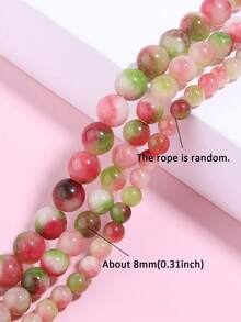 1 Strand Watermelon Tourmaline Stone Round Gemstone Loose Beads For Jewelry Making DIY Bracelets Earrings Accessories 6 8 10mm - Multicolor - View 9