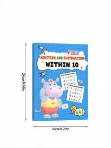 1pc Children's Addition And Subtraction Algorithm Training Enlightenment Book, 64 Pages Per Book, Helps Kids Practice Mental Math, Cultivate Active Thinking Ability, Stimulate Learning Interest, Suitable As Children's Holiday Gift - Multicolor - View 10
