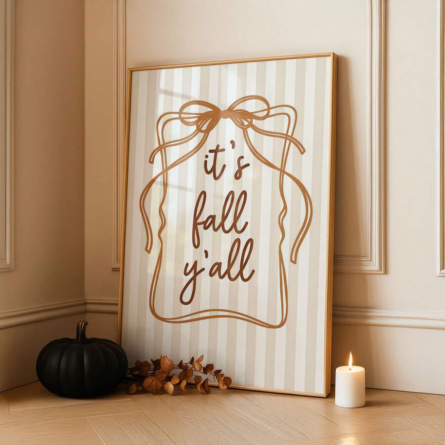 1pc Frameless Minimalist Fall Wall Art Dorm Gift - Multi-color - View 1