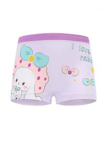 Random 8Pcs Girls' Cute Cartoon Animal Pattern Soft Comfortable Breathable Cotton Briefs - Multicolor - View 7