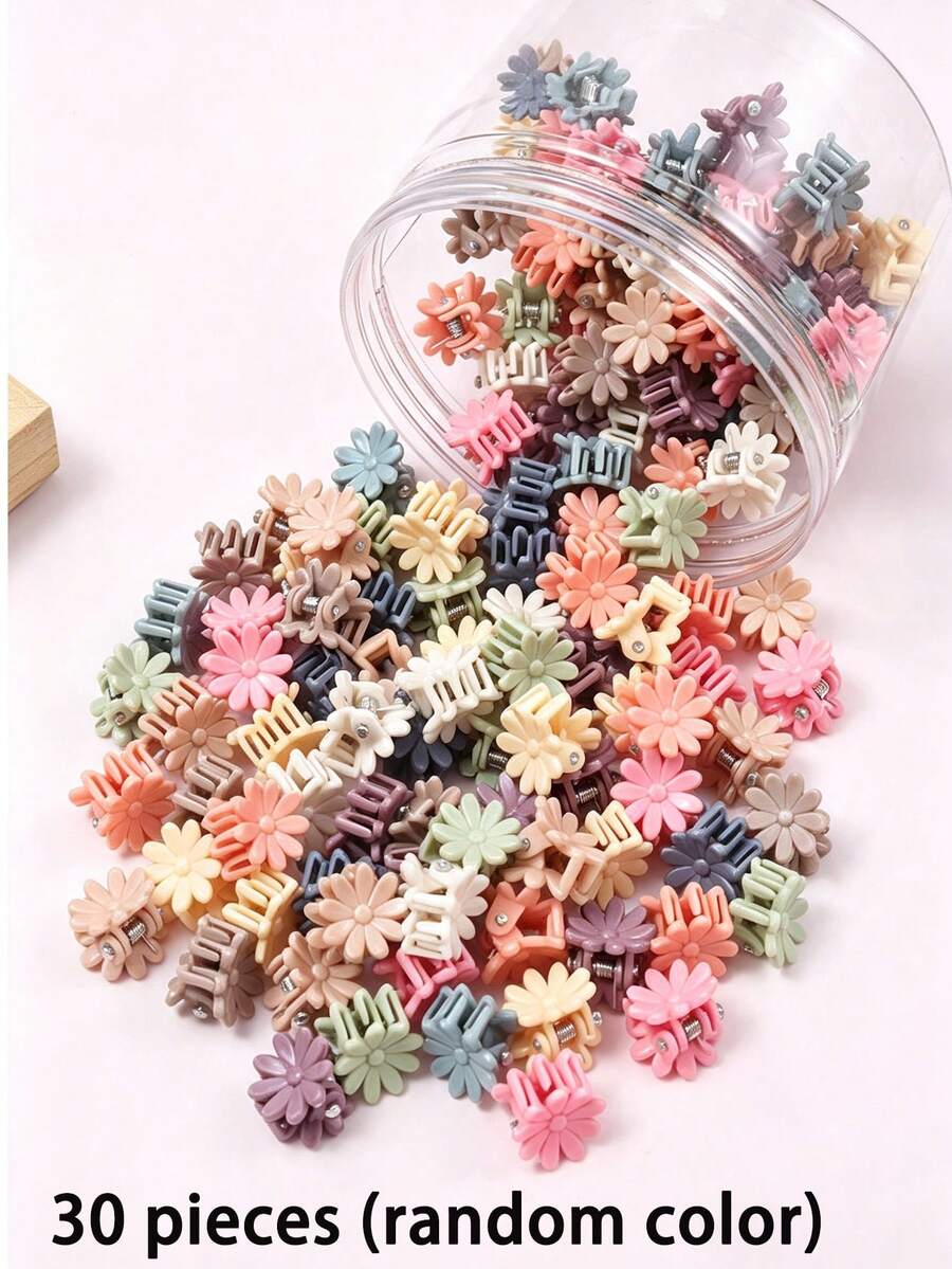 30/50 New Mini Hair Accessories With Small Braided Hair Clips (Color Random) - Multicolor - View 1