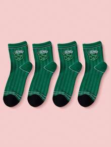 Warner Bros 1/4 Pairs Harry Potter Breathable House Socks, Vintage Collegiate Style With Hogwarts House Pattern, Perfect Gift For Halloween And Christmas - Multicolor - View 19