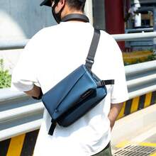 1pc Men's Fashion Messenger Crossbody Bag, Multi-Compartment Storage Shoulder Bag, Lightweight Casual Commuter Shopping Small Crossbody Bag - Crossbody Bag - View 11