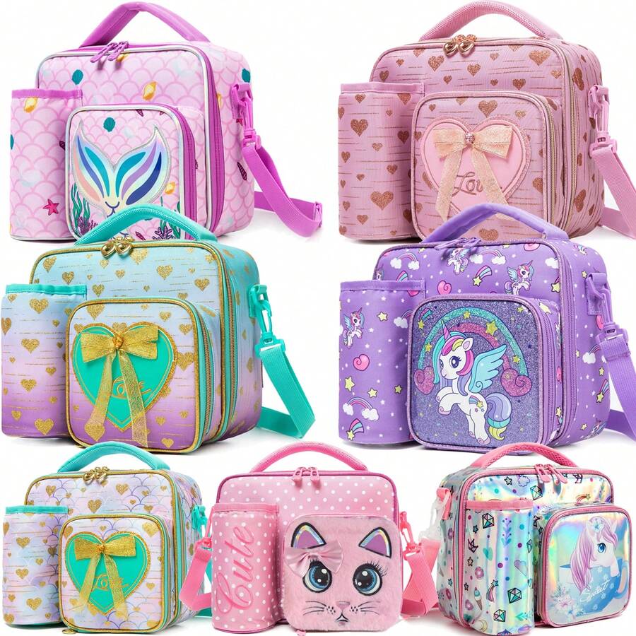 Girls' Crossbody Bag With Adjustable Strap, Cute Design, Suitable For Picnic, Travel And Back To School, For Elementary School Students - Children's Meal Packs - View 1
