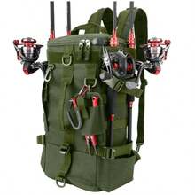 Men's Fishing Backpack, One Shoulder Fishing Gear Bag With Tool Box Storage Function, Unisex Fishing Gear And Accessories Storage Bag, Multi-Functional Outdoor Backpack, Suitable For Fishing, Hiking, Camping, Hunting And Travel, Lightweight Crossbody Fishing Bag, Multi-Pocket Design, Large Capacity Fishing Gear Storage Bag, Father's Day Gift, Birthday Gift, Graduation Gift, Christmas Gift, Gift For Outdoor Sports Enthusiast Boyfriend - Multicolor - View 7