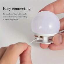 1 buah Lampu Strip Rias dengan Kecerahan yang Dapat Diatur, Lampu Rias Bertenaga USB dengan 3 Mode Warna (Putih/Hangat/Netral), Pencahayaan Rias Tanpa Bayangan untuk Ruang Ganti, Meja Rias, Siaran Langsung, Cocok untuk Bar, Rumah, dan Tempat Hiburan - Lampu depan bertenaga USB - View 7