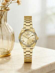 GUESS Women's Two-Tone Stainless Steel Quartz Watch Green Dial Date Display GW0308L5 - one-size - View 9