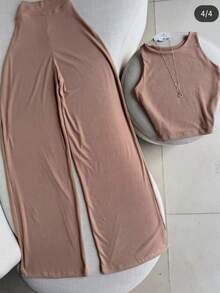 Women Pants - Coffee Brown - View 3