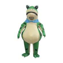 1pc (Blower Not Included) Inflatable Adult Frog Cosplay Costume, Halloween Holiday Outfit, Adult Role Play Funny Performance Costume, Holiday Gift - Multicolor - View 2