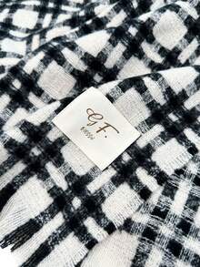 1pc Universal Multi-Color Plaid New Style Versatile Casual Scarf Suitable For Autumn/Winter - J-shaped Rice - View 4