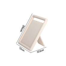 1pc Multi-Size Beige Scratch-Resistant PU Leather Jewelry Necklace Display Stand, Foldable Desktop Vertical Holder With Handle, Sturdy Support, Suitable For Jewelry Store Display, Home Vanity Storage, Live Streaming Photography Prop - White - View 10