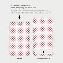 ABS Polka Dot Print Fashion Personalized Cartoon Push-Pull Card Holder, Student Wristband Card Holder, Women's Wristband Card Holder, Bus Card Protector, Student Campus Card Protector, Access Card Sleeve Storage - Rectangle - View 3