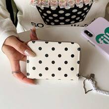 Heart Polka Dot Card Holder, Korean Style Fashion Minimalist Niche Multi-Function Women's Card Wallet Storage Bag - Multicolor - View 10