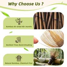 Handcrafted Matcha Whisk(1-Piece), Shin Matcha Wisk For Ceremonial Grade Matcha Powder, Dark Bamboo Whisk, Master Made Ceremonial-Grade Macha Whisks - Gift Box Purple Bamboo - View 3