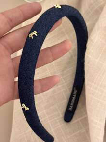 2pcs Women's Minimalist Fashion High Crown Headband, Bow Knot Hair Band, Versatile Hair Accessory For Outings - Multicolor - View 6