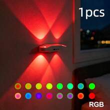 1 قطعة مصباح حائط بتصميم عين القطة ثنائي الحدقة RGB متغير الألوان، مفعل بمستشعر ذكي، تركيب مغناطيسي بدون ثقب، مناسب لديكور المنزل/خلق الأجواء، خيار هدية مثالي للعطلات - RGB - مشاهدة 13