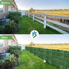 1m*3m Privacy Hedge Wind Screen, Artificial Ivy Leaves Balcony Leaf Fence - 3Mx1M - View 4
