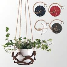PU Leather Plant Hanger, Pack Of 1, Indoor Outdoor Home Decor Hanging Planter Holder, No Flower Pot & Plant Included - Plant Hanger - View 4