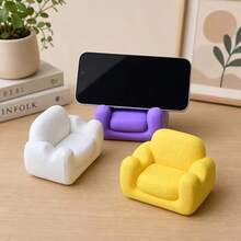 1/3 Pc Sofa‑Shaped Phone Holder, Creative Desktop Stand For Phones And Tablets, Mini Sofa Decor Ornament, Stylish Support Rack Suitable For Desk, Office, Bedroom, Nightstand And Indoor Household Desktop Decoration Display - Multicolor - View 4
