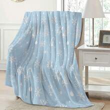 Soft & Comfortable 1pc Modern Flannel Christmas Nap Blanket - Christmas Tree, Deer, Snowflake, Snowman - Polyester Nap Blanket - Digital Print Craft, Suitable For Sofa, Bed, Travel, Office Home Decor - Multicolor - View 8
