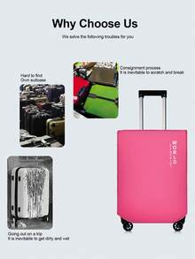 1PC Colorful Non-Woven Suitcase Protective Cover Macaron Color, Luggage Trolley Suitcase Dust Cover, Waterproof And Wear-Resistant Travel Anti-Dirt - Multicolor - View 6