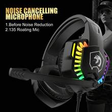 ATTACK SHARK*MANBASNAKE Wired Gaming Keyboard Mouse Headset Set, Rainbow LED Backlit Wired Keyboard, Over-Ear Headset With Microphone, Rainbow Backlit Gaming Mouse, Mouse Pad, Suitable For PC, Laptop - Black - View 4